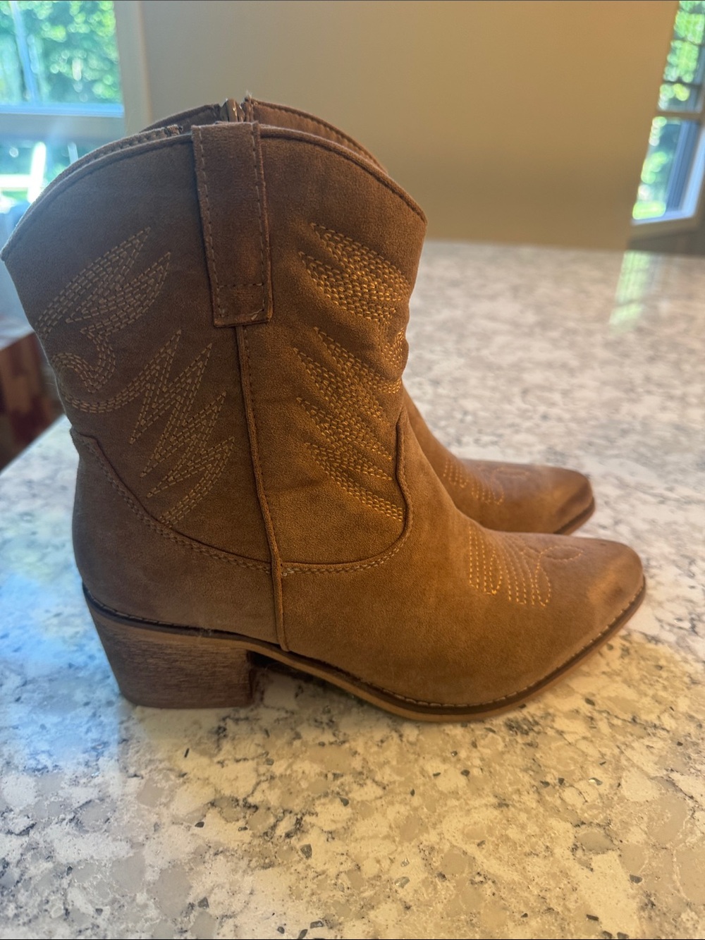 Altar'd State Brown Suede Western Ankle Boots New without Tags